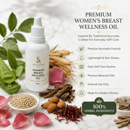 SehatRaj Women's Breast Wellness Oil | Premium Ayurvedic Herbal Formula