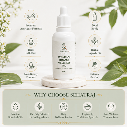 SehatRaj Women's Breast Wellness Oil | Premium Ayurvedic Herbal Formula