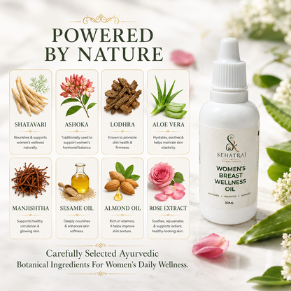 SehatRaj Women's Breast Wellness Oil | Premium Ayurvedic Herbal Formula