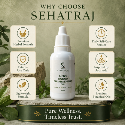 SehatRaj Men's Wellness Oil | Premium Ayurvedic Herbal Massage Oil