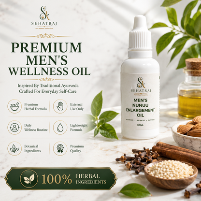 SehatRaj Men's Wellness Oil | Premium Ayurvedic Herbal Massage Oil